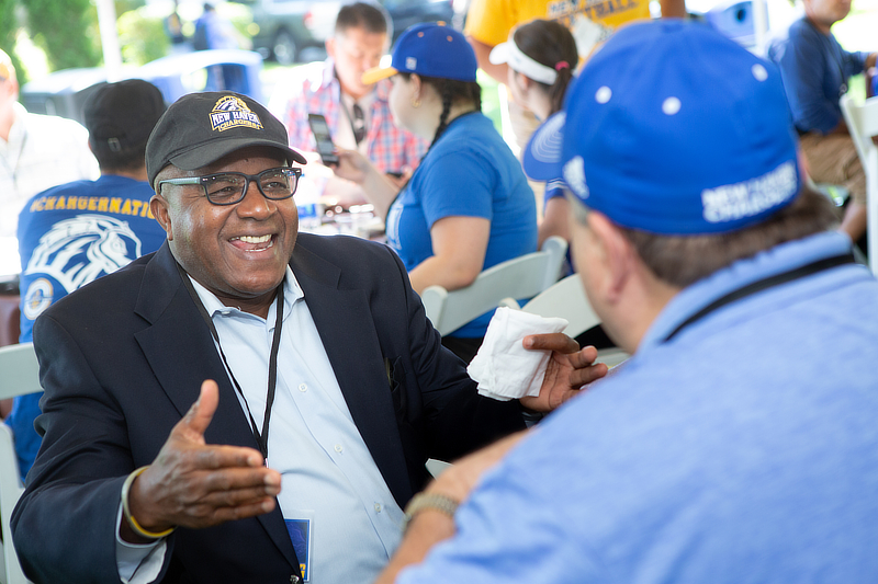 A veteran sharing his story with the community.